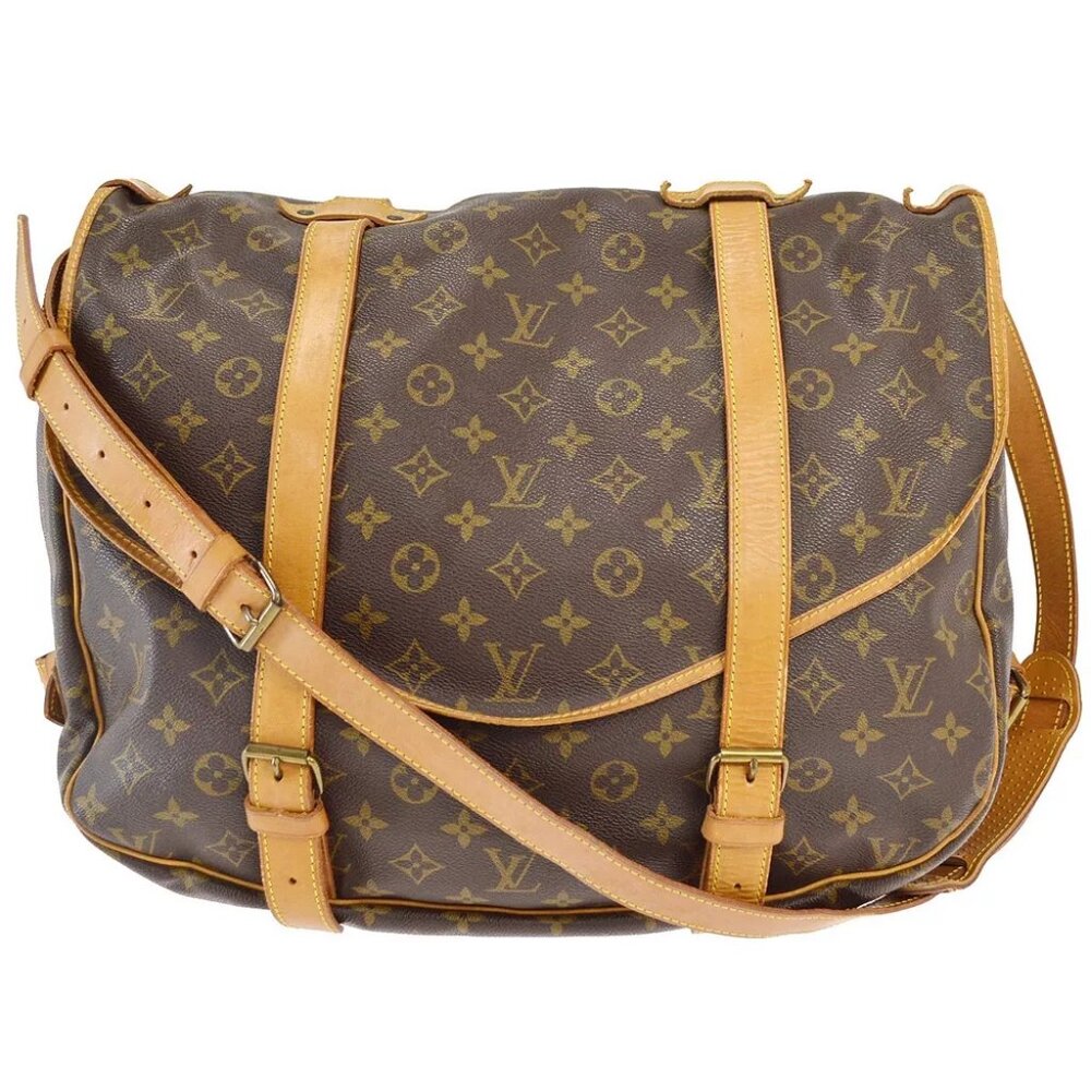 Auth Louis Vuitton MONOGRAM SAUMUR 43 MESSENGER